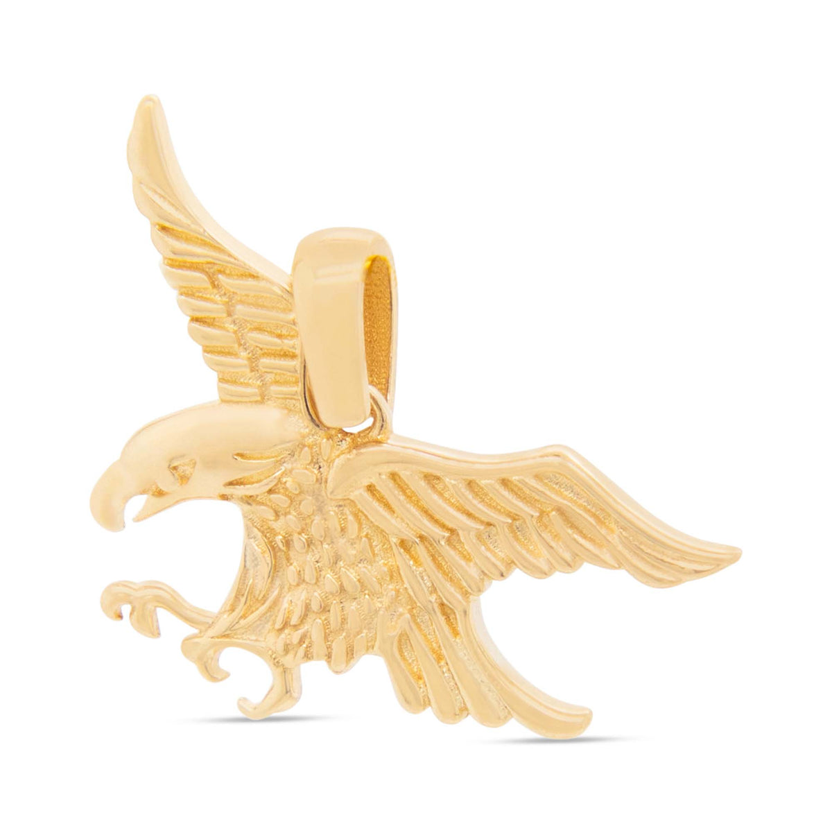 14k Yellow Gold Flying Eagle Pendant