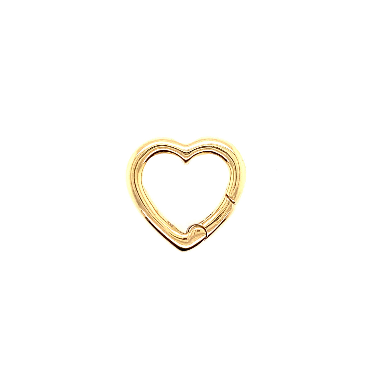 14k Yellow Gold Hinged Open Heart Pendant