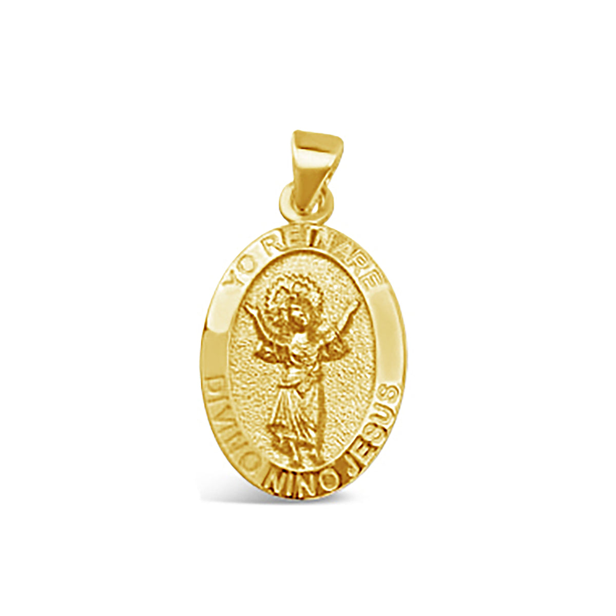 14k Yellow Gold Jesus Medal Pendant