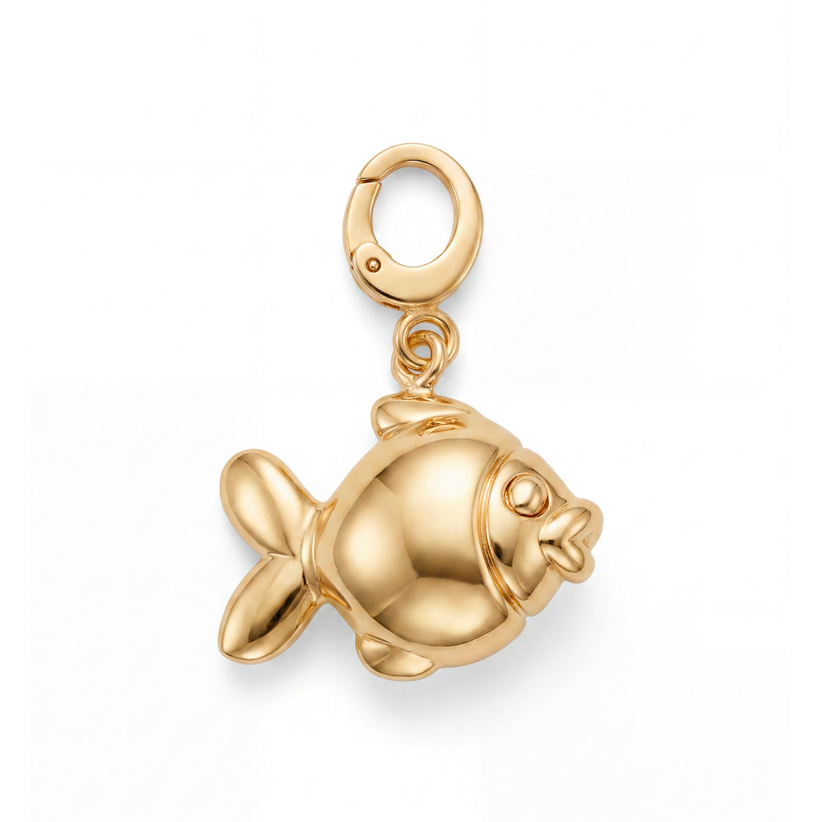 14k Yellow Gold Flounder Pendant