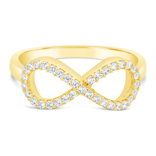 14K Yellow Gold Infinity CZ Ring-1