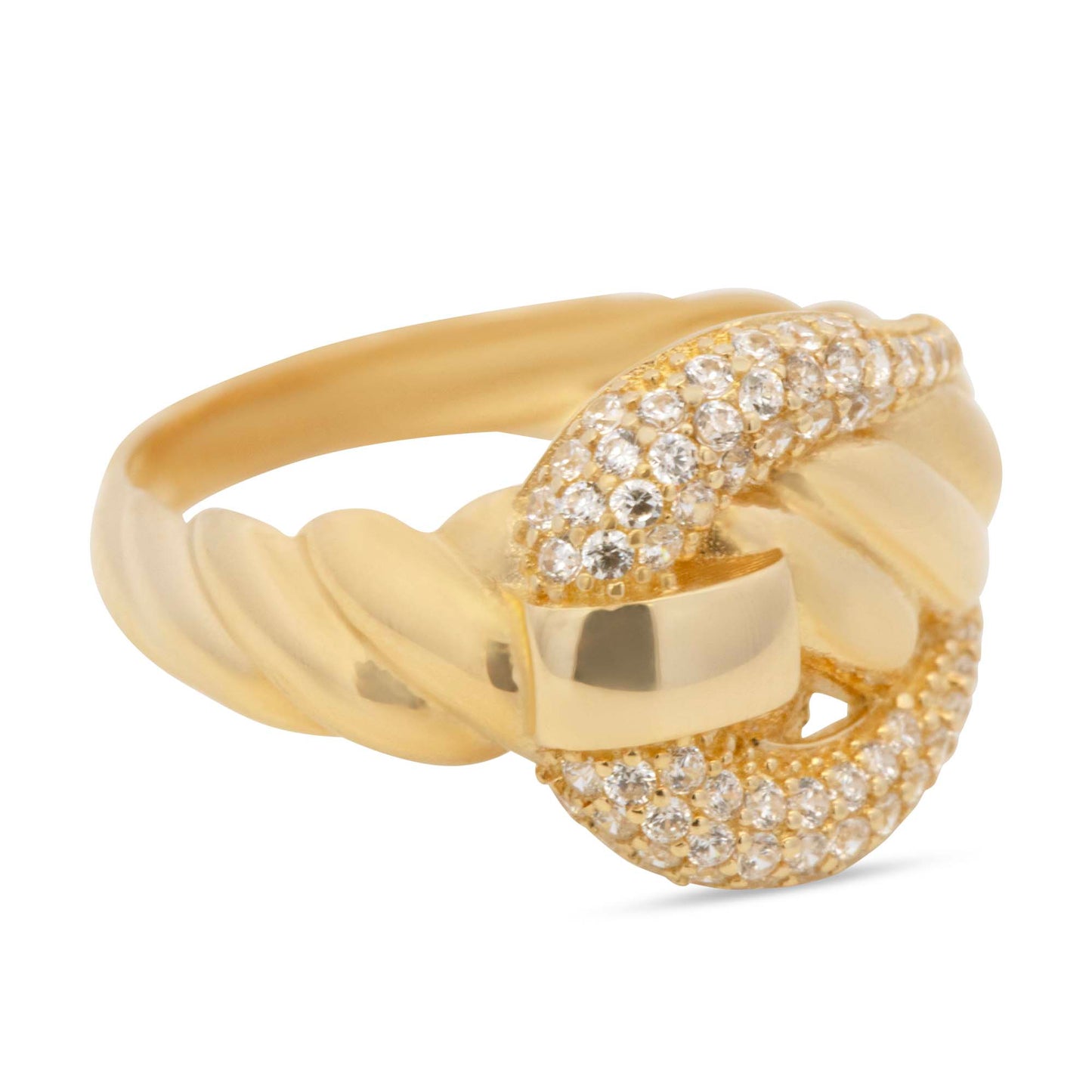 14K Yellow Gold Bold Belt Ring