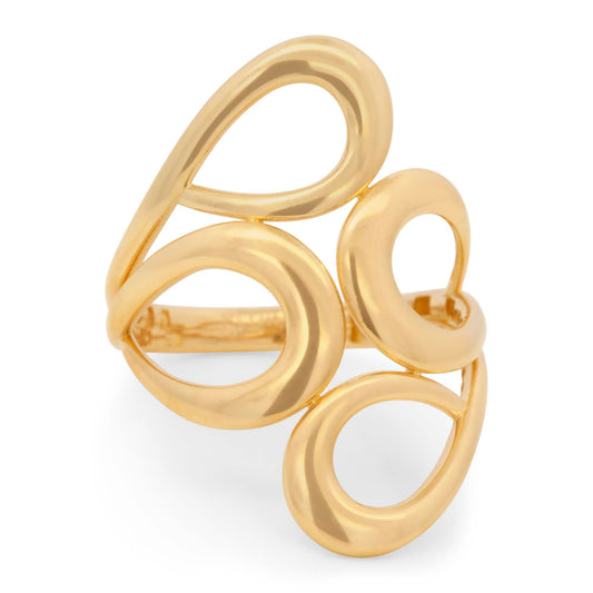 14K Yellow Gold Organic Shape Ring Style 2