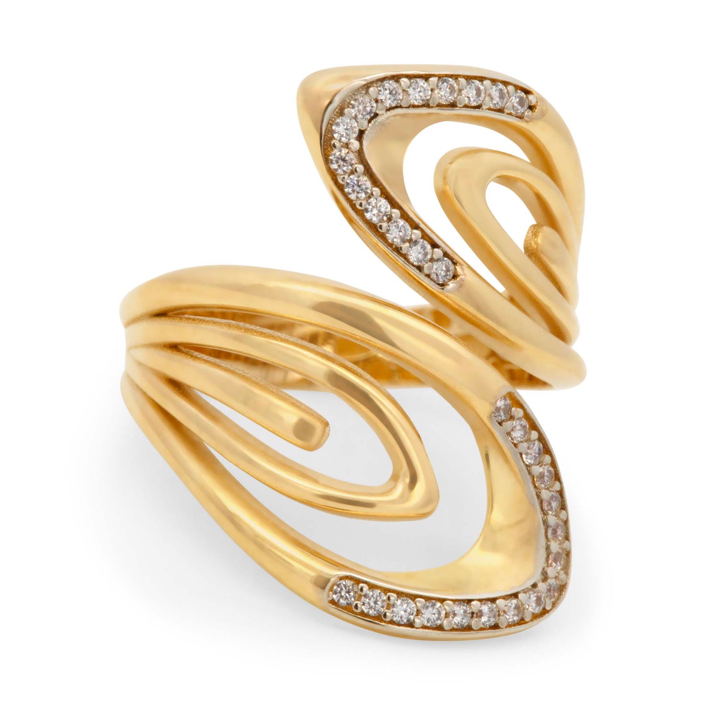 14K Yellow Gold Free Form Ring