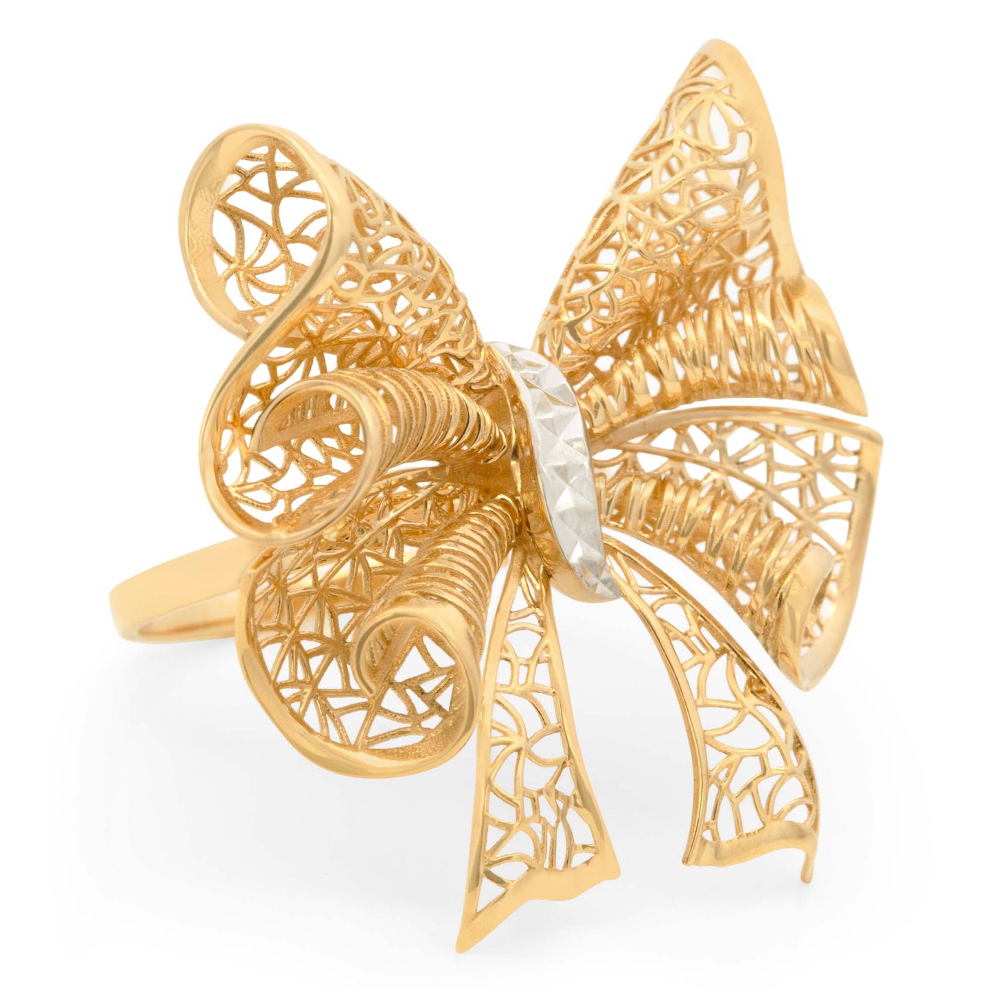 14K Yellow Gold Bow Ring
