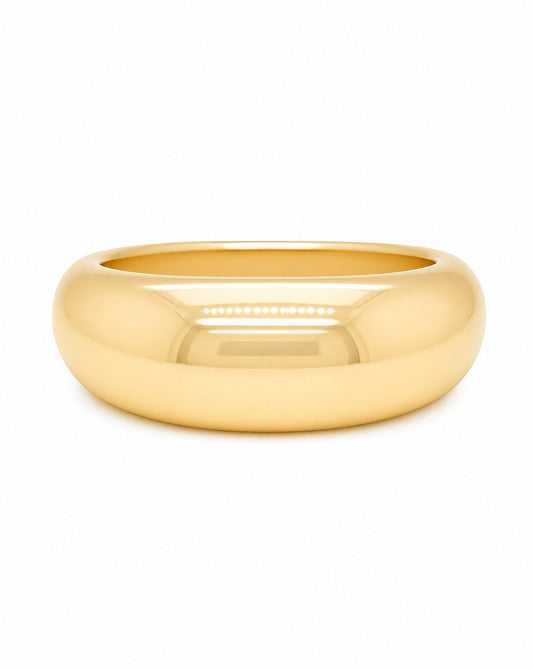 14K Yellow Gold Dome Ring