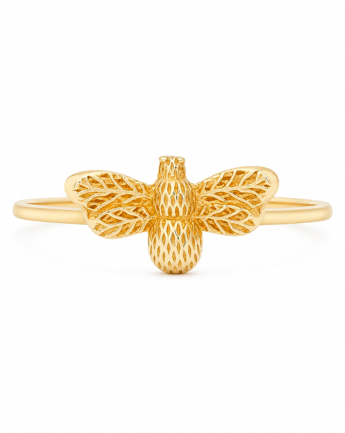 14k Yellow Gold Tiny Bee Ring