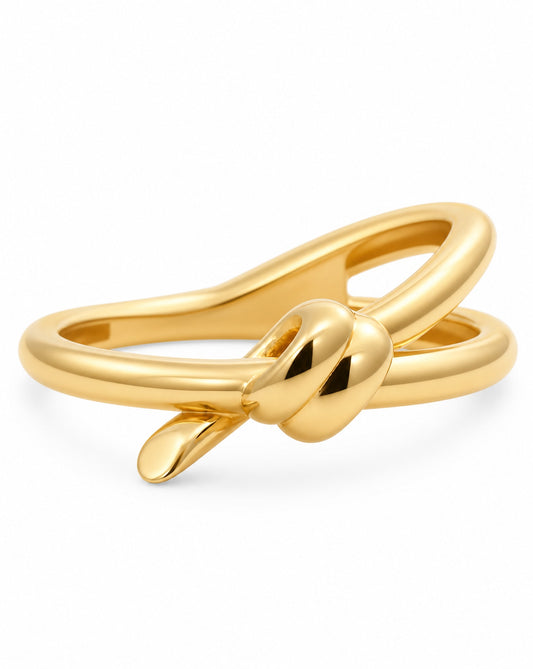 14k Yellow Gold Thin Knot Ring
