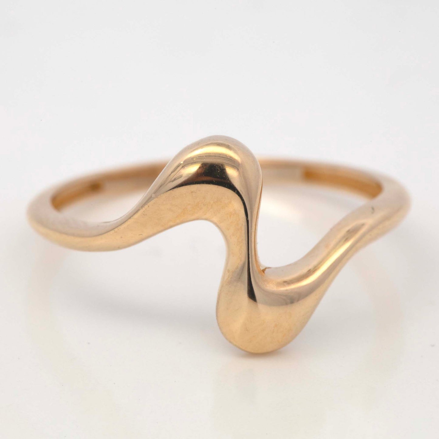 14k Yellow Gold Wave Ring