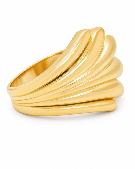 14k Yellow Gold Free Form Ring-1
