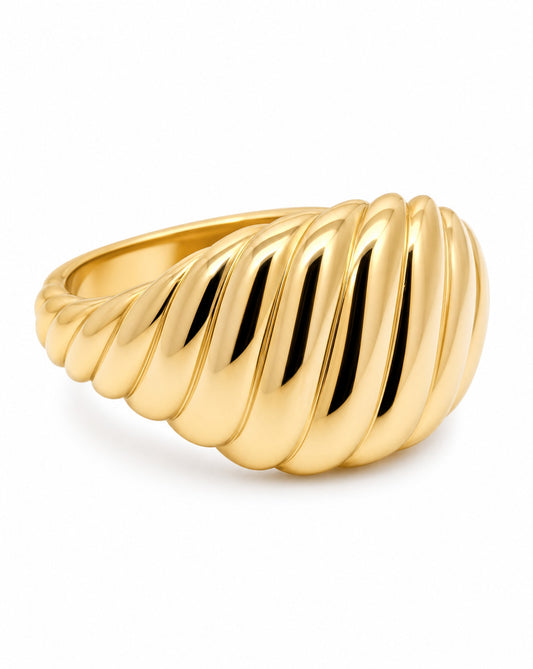 14k Yellow Gold Croissant Ring
