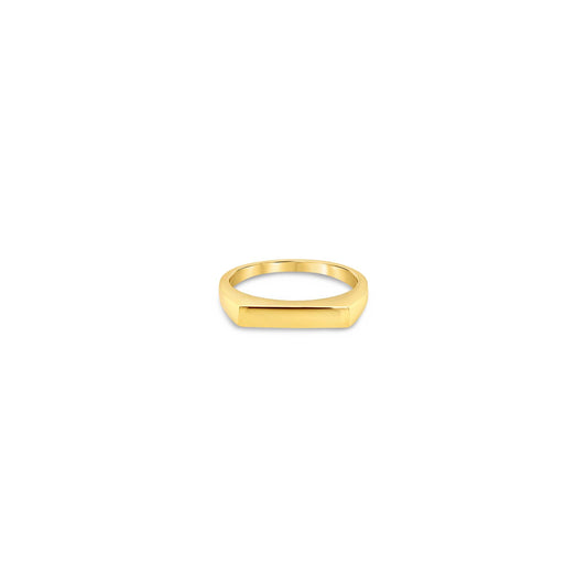 14k Yellow Gold Thin Bar Ring