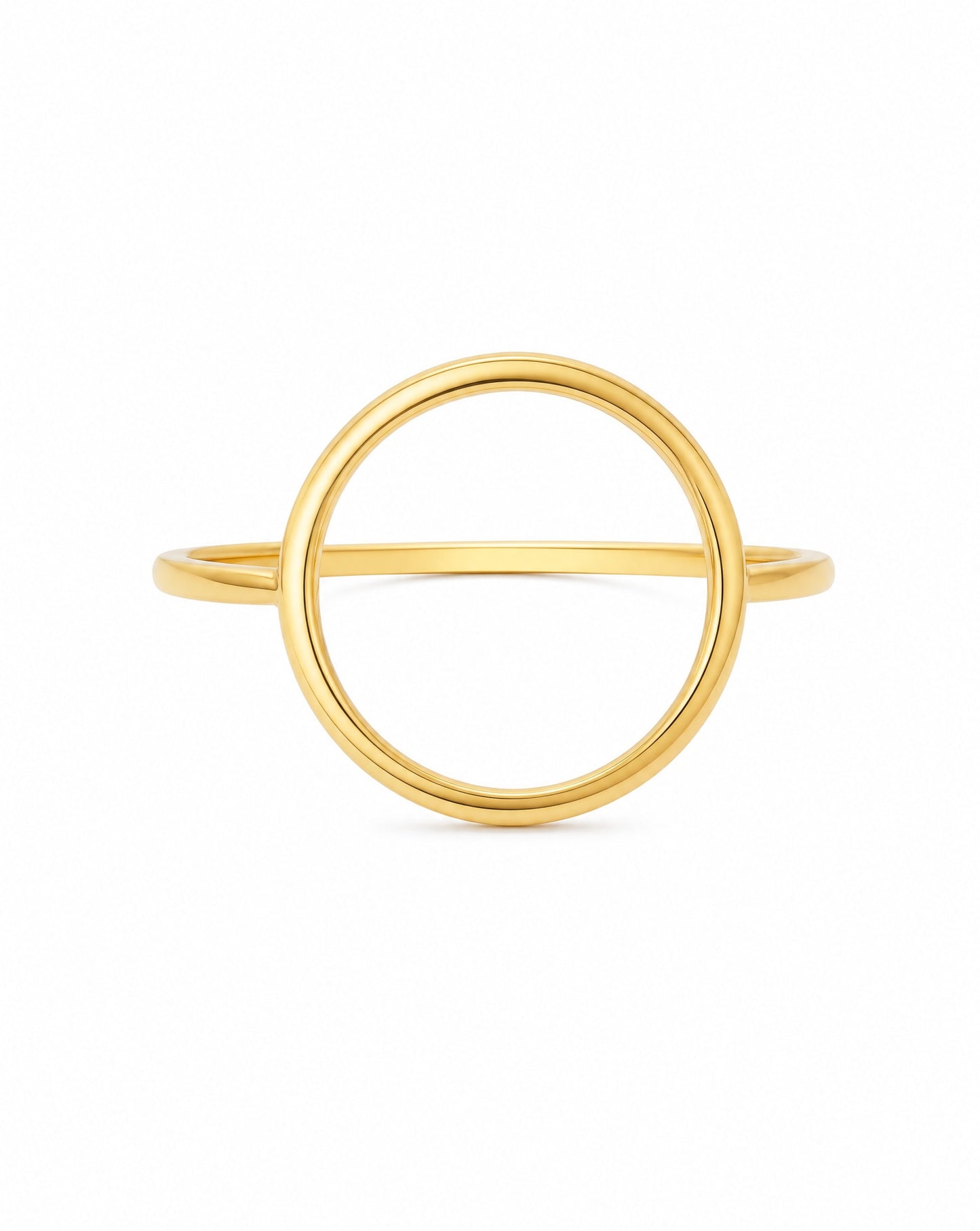 14K Yellow Gold Small Open Round Ring