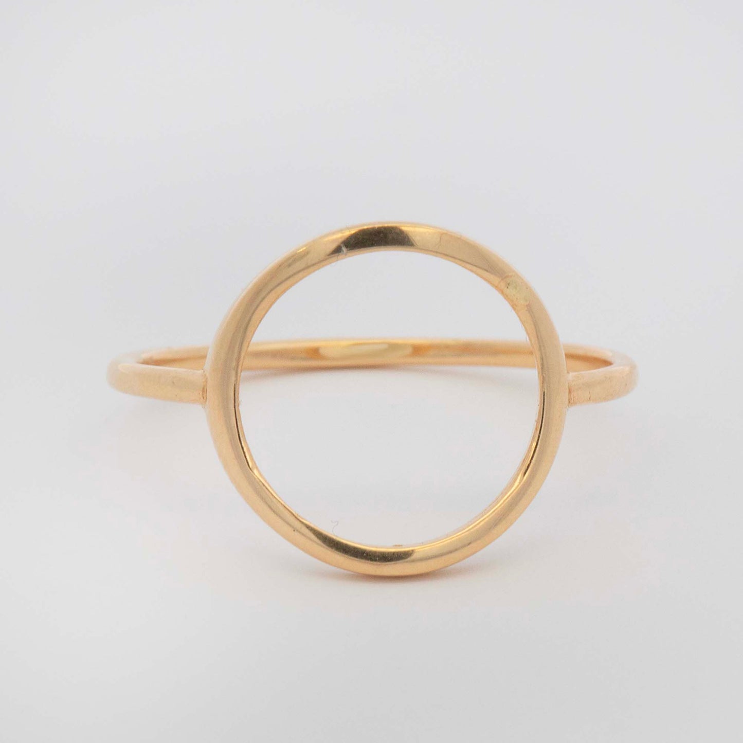 14k Yellow Gold Open Round Ring