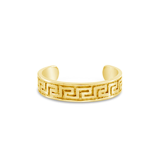 14K Yellow Gold Greek Band Toe Ring