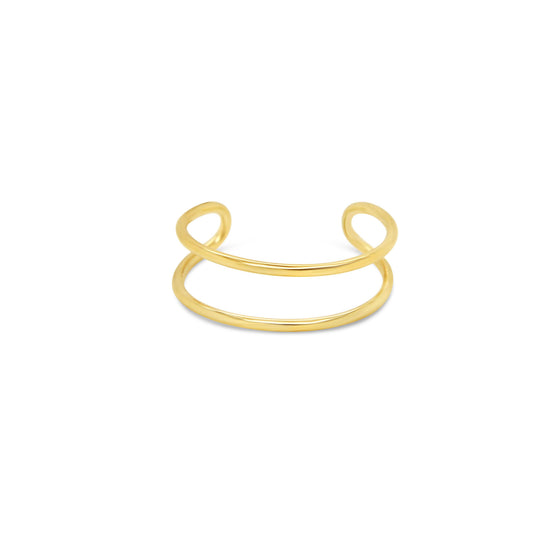 14K Yellow Gold Double Band Toe Ring