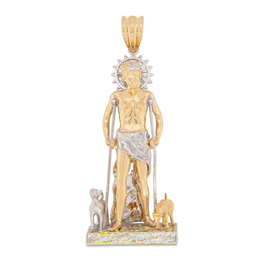 14K Two-Tones Gold San Lázaro Pendant