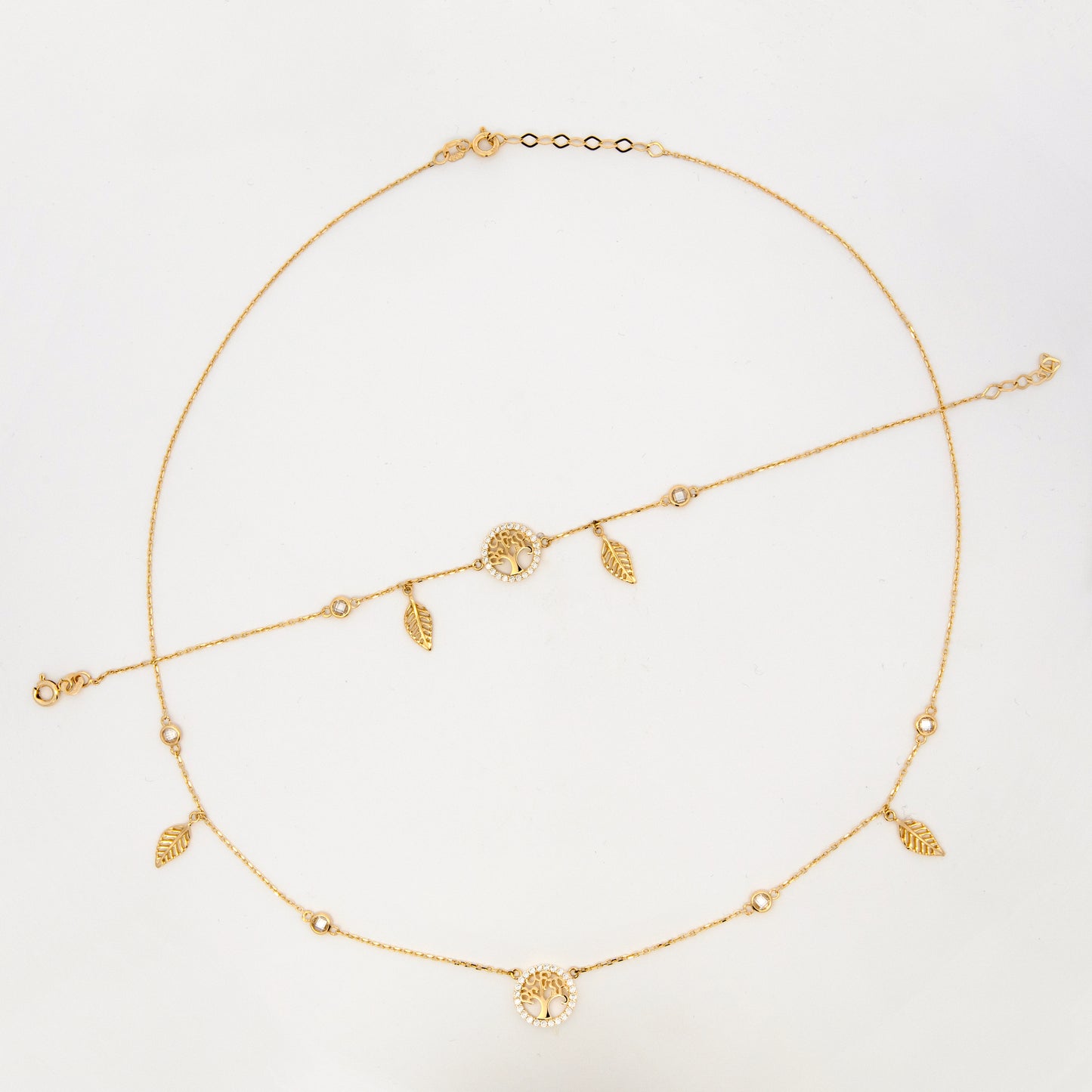 14k Yellow Gold Tree of Life Set