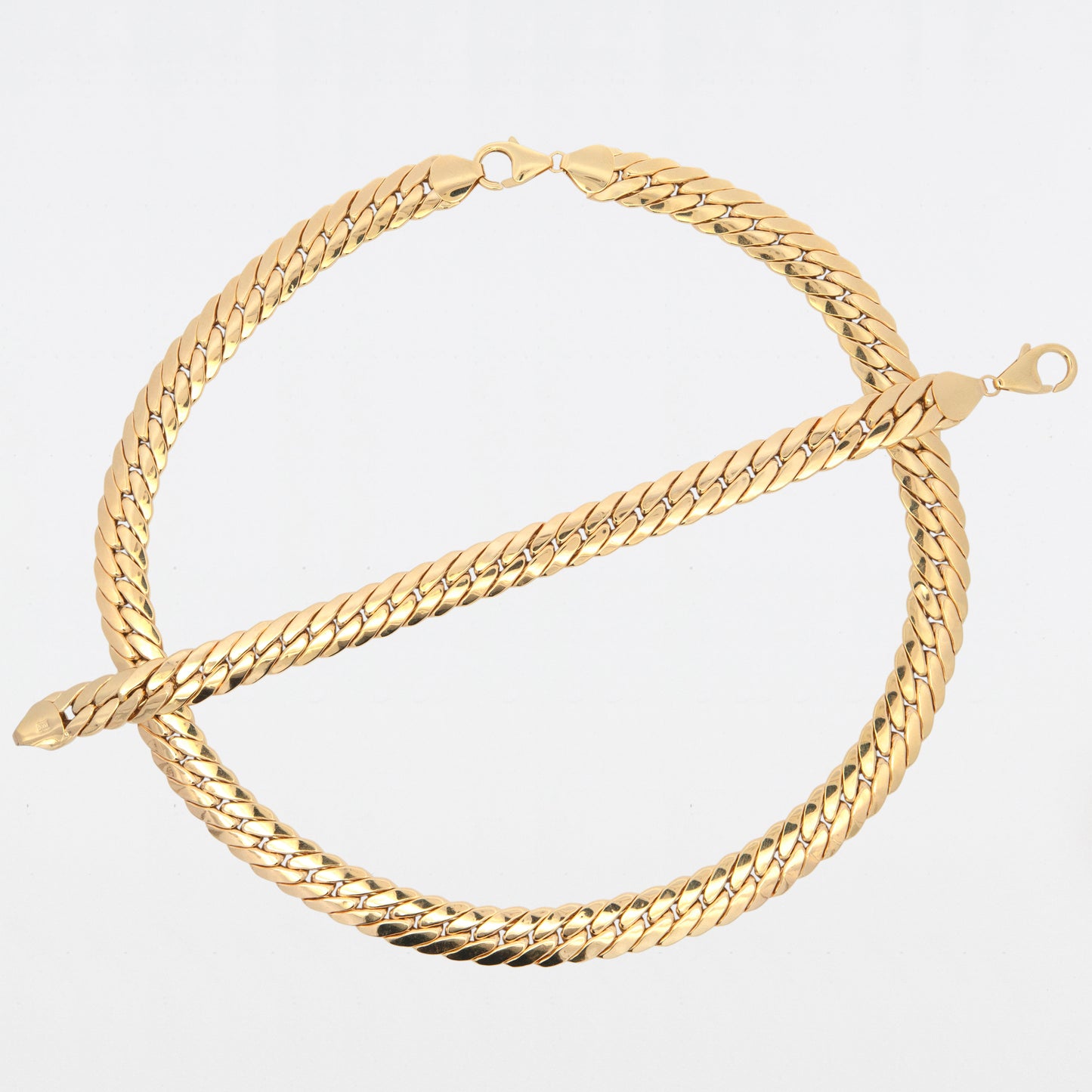 14k Yellow Gold Hollow Miami Cuban Set