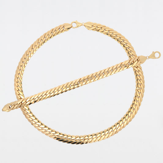 14k Yellow Gold Hollow Miami Cuban Set