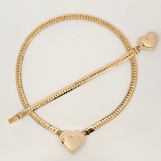 14k Yellow Gold Heart Set