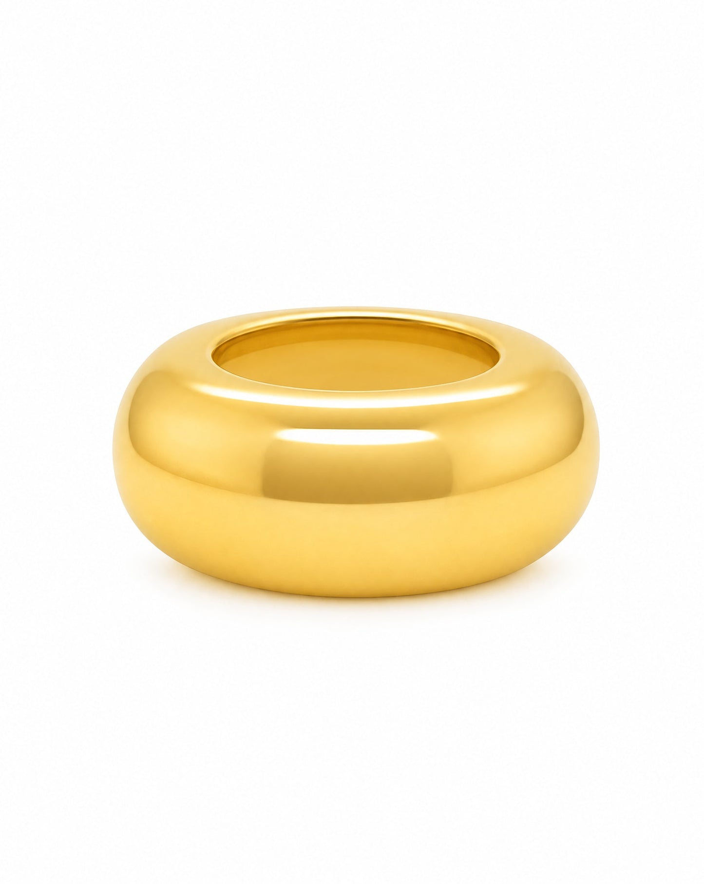 14K Yellow Gold Plain Dome Bead Slider