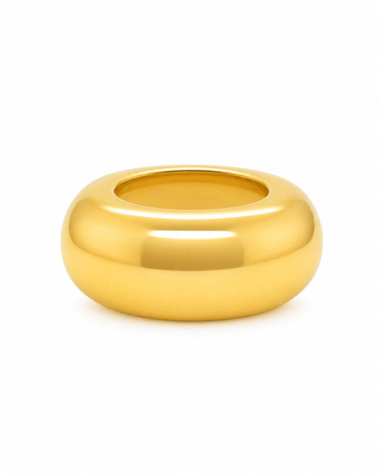 14K Yellow Gold Plain Dome Bead Slider