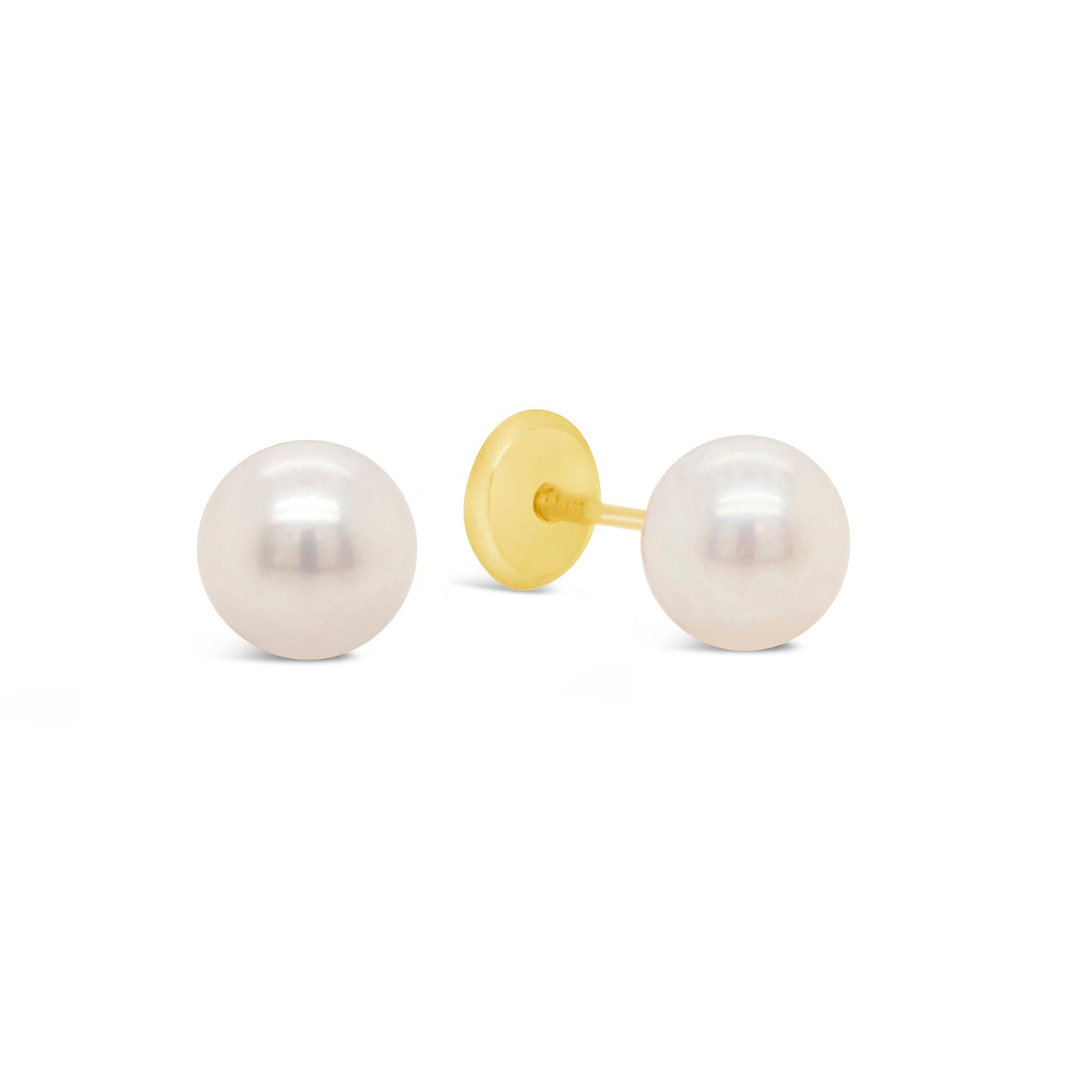 14K Yellow Gold 5mm Pearl Screwback Earrings