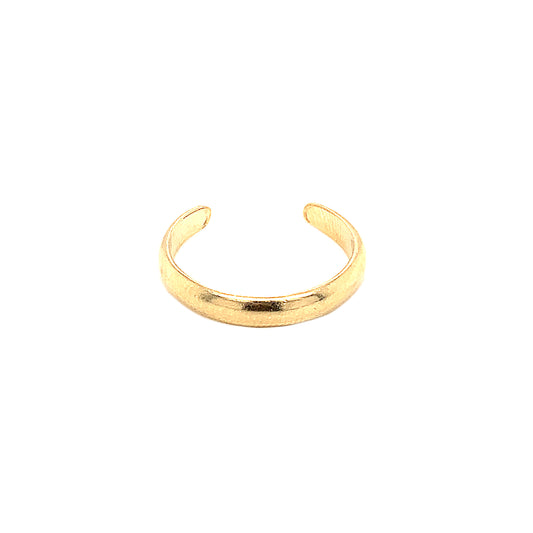 14K Yellow Gold Polished Open Band Toe Ring
